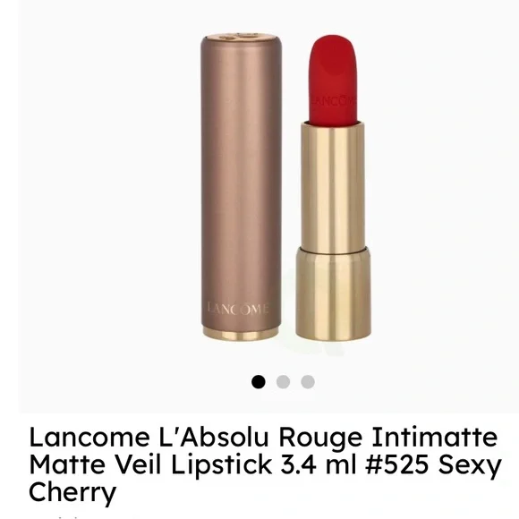 Lancôme #525 sexy cherry L'Absolu Rouge Intimate Matte Veil Lipstick - Picture 2 of 6